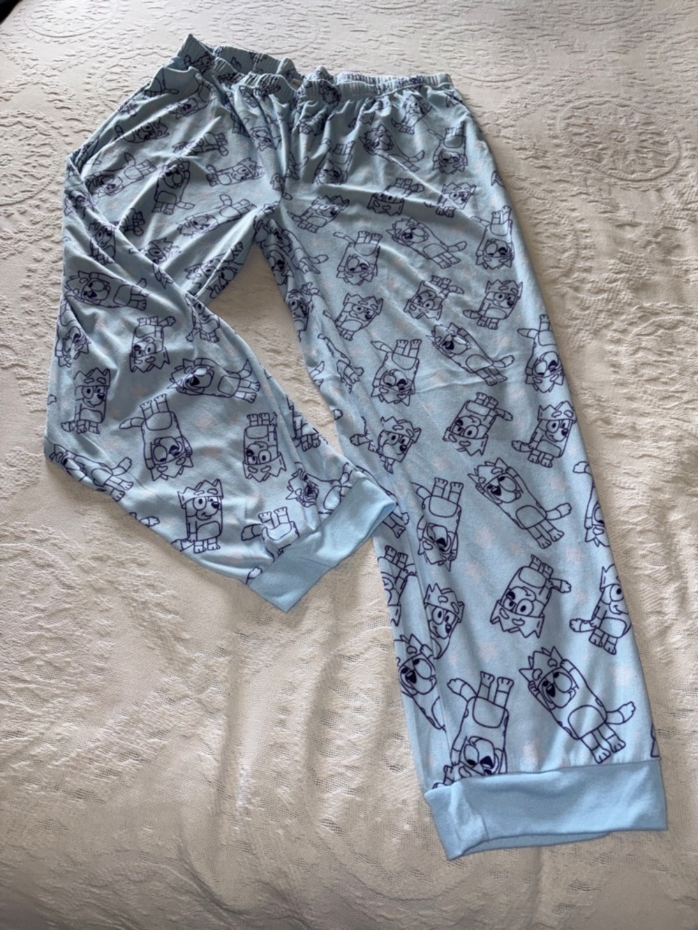 Bluey Unisex Light Blue Pajama Pants EUC Xl Sold out in Stores